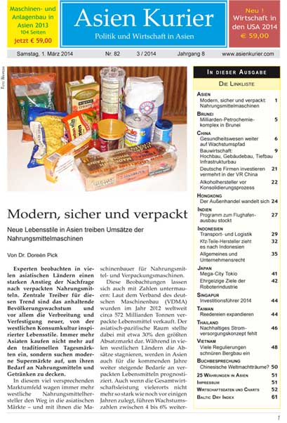 Asien Kurier - Das deutsche PDF-Magazin für Wirtschaft und Politik in Asien